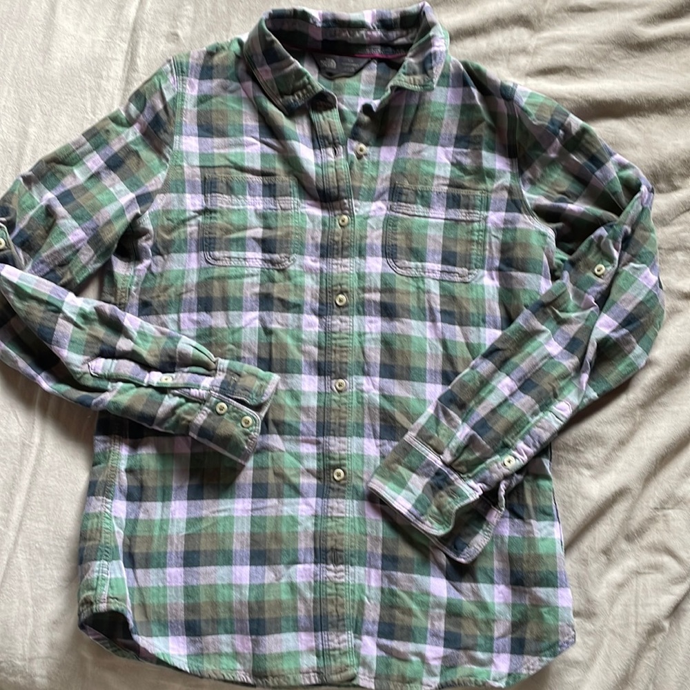 The North Face Flannel Button Down Sz M